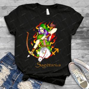 Sagittarius - Vintage Men's Shirt Tshirt For Women Classic Handmade Shirt Retro Graphic Tee
