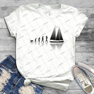 Sailing Evolution - Gift Idea Shirt For Men Tee For Women Classic Retro Vintage Graphic T-Shirt
