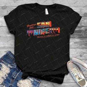 San Junipero 41 - Vintage Men's Shirt Tshirt For Women Classic Handmade Shirt Retro Graphic Tee
