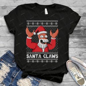 Santa Claws Christmas Ugly Sweater - Best Unisex Trending Handmade T-shirt Gift Idea For Men T-shirt For Woman