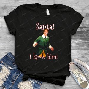 Santa I Know Him - Vintage Men's Shirt Tshirt For Women Classic Handmade Shirt Retro Graphic Tee