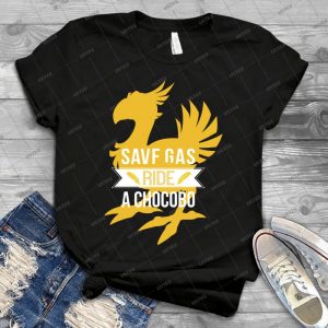 Save Gas Ride A Chocobo - Gift Idea Shirt For Men Tee For Women Classic Retro Vintage Graphic T-Shirt