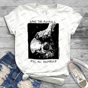 Save The Animals 66 - Vintage Men's Shirt Tshirt For Women Classic Handmade Shirt Retro Graphic Tee