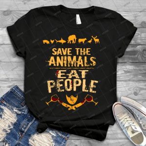 Save The Animals Eat People - 4 - 86 - Trending Shirt For Women Vintage Retro Tee For Men Kid's T-Shirt Handmade Shirt