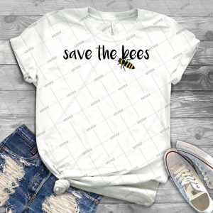 Save The Bees 90 - Vintage Men's Shirt Tshirt For Women Classic Handmade Shirt Retro Graphic Tee