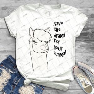 Save The Drama For Your Llama - Gift Idea Shirt For Men Tee For Women Classic Retro Vintage Graphic T-Shirt