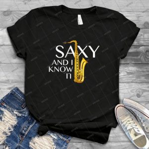Saxy And I Know It - Gift Idea Shirt For Men Tee For Women Classic Retro Vintage Graphic T-Shirt