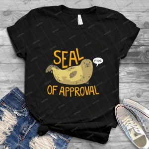 Seal Of Approval 1 - Vintage Men's Shirt Tshirt For Women Classic Handmade Shirt Retro Graphic Tee