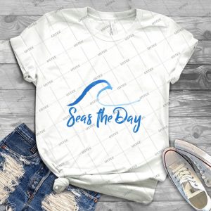 Seas The Day-Wave - Best Unisex Trending Handmade T-shirt Gift Idea For Men T-shirt For Woman
