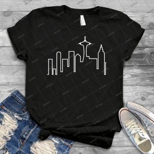 Seattle Skyline - Frasier - - Gift Idea Shirt For Men Tee For Women Classic Retro Vintage Graphic T-Shirt
