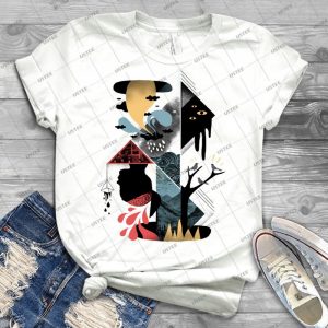 Shapes And Nightmares 23 - Vintage Men's Shirt Tshirt For Women Classic Handmade Shirt Retro Graphic Tee