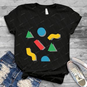 Shapes T Shirt - Vintage Men's Shirt Tshirt For Women Classic Handmade Shirt Retro Graphic Tee