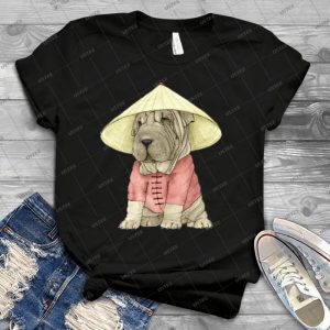 Shar Pei On The Great Wall 42 - Trending Shirt For Women Vintage Retro Tee For Men Kid's T-Shirt Handmade Shirt