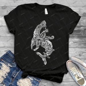 Shark Surfer - Gift Idea Shirt For Men Tee For Women Classic Retro Vintage Graphic T-Shirt
