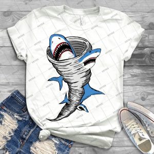 Shark Tornado - Best Unisex Trending Handmade T-shirt Gift Idea For Men T-shirt For Woman