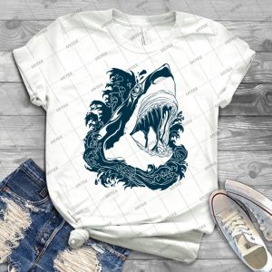 Shark Week 82 - Vintage Men's Shirt Tshirt For Women Classic Handmade Shirt Retro Graphic Tee