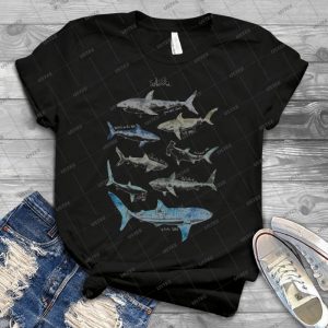 Sharks T Shirt 96 - Vintage Men's Shirt Tshirt For Women Classic Handmade Shirt Retro Graphic Tee