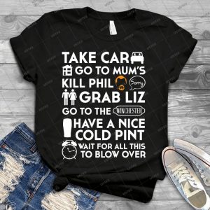 Shaun Of The Dead The Plan To To List - Vintage Men's Shirt Tshirt For Women Classic Handmade Shirt Retro Graphic Tee
