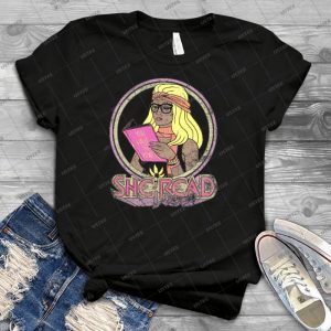 She-Read 78 - Vintage Men's Shirt Tshirt For Women Classic Handmade Shirt Retro Graphic Tee