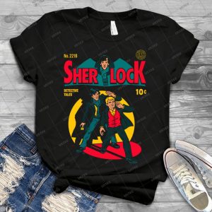 Sherlock Comic 32 - Vintage Men's Shirt Tshirt For Women Classic Handmade Shirt Retro Graphic Tee