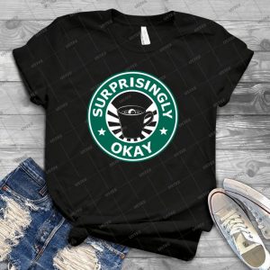 Sherlock S Coffee - Surprisingly Okay - - Vintage Men's Shirt Tshirt For Women Classic Handmade Shirt Retro Graphic Tee