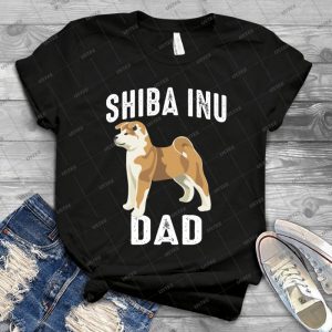 Shiba Inu Dad Shirt - Gift Idea Shirt For Men Tee For Women Classic Retro Vintage Graphic T-Shirt