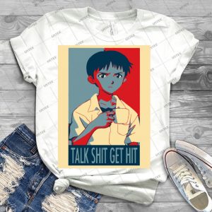 Shinji Ikari-Talk Shit Get Hit - Best Unisex Trending Handmade T-shirt Gift Idea For Men T-shirt For Woman