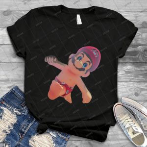 Shirtless Mario - Vintage Men's Shirt Tshirt For Women Classic Handmade Shirt Retro Graphic Tee
