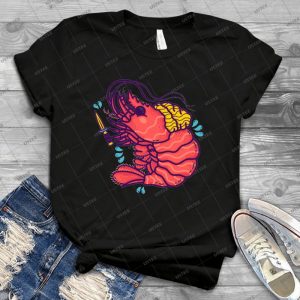 Shrimpuru 27 - Vintage Men's Shirt Tshirt For Women Classic Handmade Shirt Retro Graphic Tee