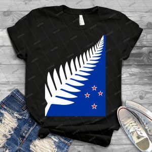 Silver Fern Flag Banner - Gift Idea Shirt For Men Tee For Women Classic Retro Vintage Graphic T-Shirt