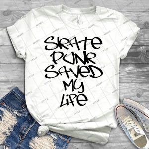 Skate Punk Saved My Life - Black - 68 - Trending Shirt For Women Vintage Retro Tee For Men Kid's T-Shirt Handmade Shirt