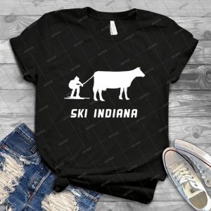 Ski Indiana 90 - Vintage Men's Shirt Tshirt For Women Classic Handmade Shirt Retro Graphic Tee