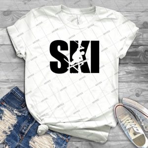 Ski T Shirt - Gift Idea Shirt For Men Tee For Women Classic Retro Vintage Graphic T-Shirt