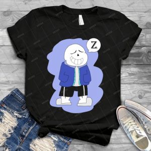 Sleeping Sans - Vintage Men's Shirt Tshirt For Women Classic Handmade Shirt Retro Graphic Tee