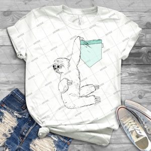 Sloth Pocket Tee - Best Unisex Trending Handmade T-shirt Gift Idea For Men T-shirt For Woman