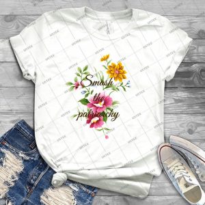 Smash The Patriarchy Floral 91 - Trending Shirt For Women Vintage Retro Tee For Men Kid's T-Shirt Handmade Shirt
