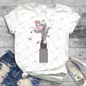 Sock Monkey Just Wants A Friend 51 - Vintage Men's Shirt Tshirt For Women Classic Handmade Shirt Retro Graphic Tee