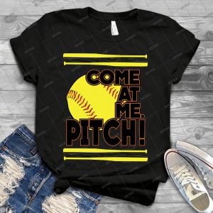 Softball, Come At Me Pitch - Vintage Men's Shirt Tshirt For Women Classic Handmade Shirt Retro Graphic Tee