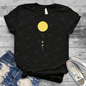 Solar System 47 - Vintage Men's Shirt Tshirt For Women Classic Handmade Shirt Retro Graphic Tee