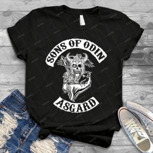 Sons Of Odin-Asgard Chapter - Gift Idea Shirt For Men Tee For Women Classic Retro Vintage Graphic T-Shirt