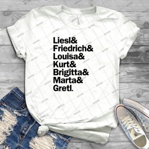Sound Of Music Characters - Black - Best Unisex Trending Handmade T-shirt Gift Idea For Men T-shirt For Woman