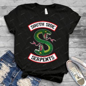 South Side Serpents - Jacket Version - 64 - Vintage Men's Shirt Tshirt For Women Classic Handmade Shirt Retro Graphic Tee