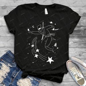 Space Ninja - Vintage Men's Shirt Tshirt For Women Classic Handmade Shirt Retro Graphic Tee