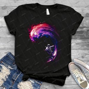 Space Surfing Ii 47 - Vintage Men's Shirt Tshirt For Women Classic Handmade Shirt Retro Graphic Tee