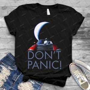 Spacex Starman Don T Panic 61 - Vintage Men's Shirt Tshirt For Women Classic Handmade Shirt Retro Graphic Tee