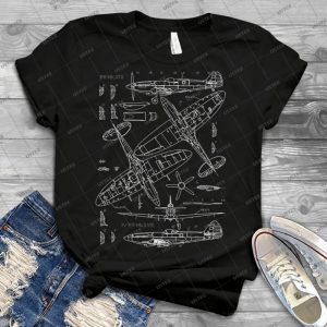 Spitfire Concept Blueprints - Best Unisex Trending Handmade T-shirt Gift Idea For Men T-shirt For Woman