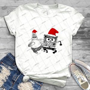 Spongebob Christmas - Vintage Men's Shirt Tshirt For Women Classic Handmade Shirt Retro Graphic Tee