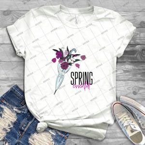 Spring Flowers In Umbrella 25 - Trending Shirt For Women Vintage Retro Tee For Men Kid's T-Shirt Handmade Shirt