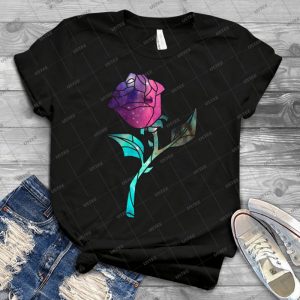 Stained Glass Rose Galaxy - Best Unisex Trending Handmade T-shirt Gift Idea For Men T-shirt For Woman