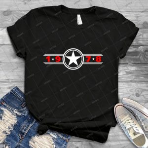 Star Of Year 1978 49 - Vintage Men's Shirt Tshirt For Women Classic Handmade Shirt Retro Graphic Tee